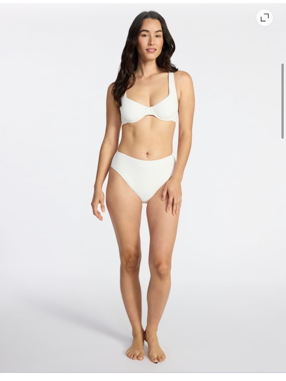 New time and tru Underwire ribbed Bikini 2pc Set - White size XL